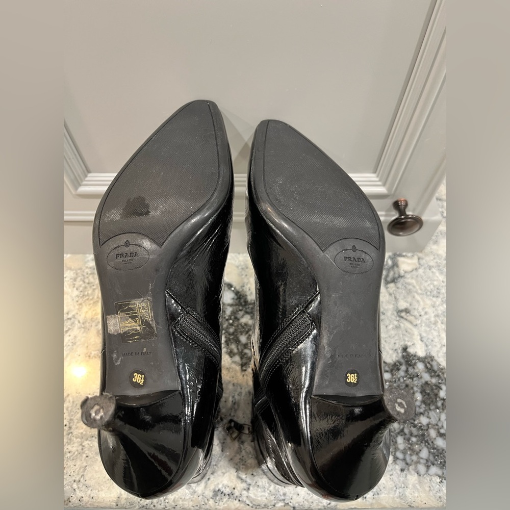 Prada Patent Leather Heeled Boots - Picture 6 of 6
